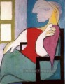 Femme s’asseyant près d’une fenêtre 1932 cubiste Pablo Picasso